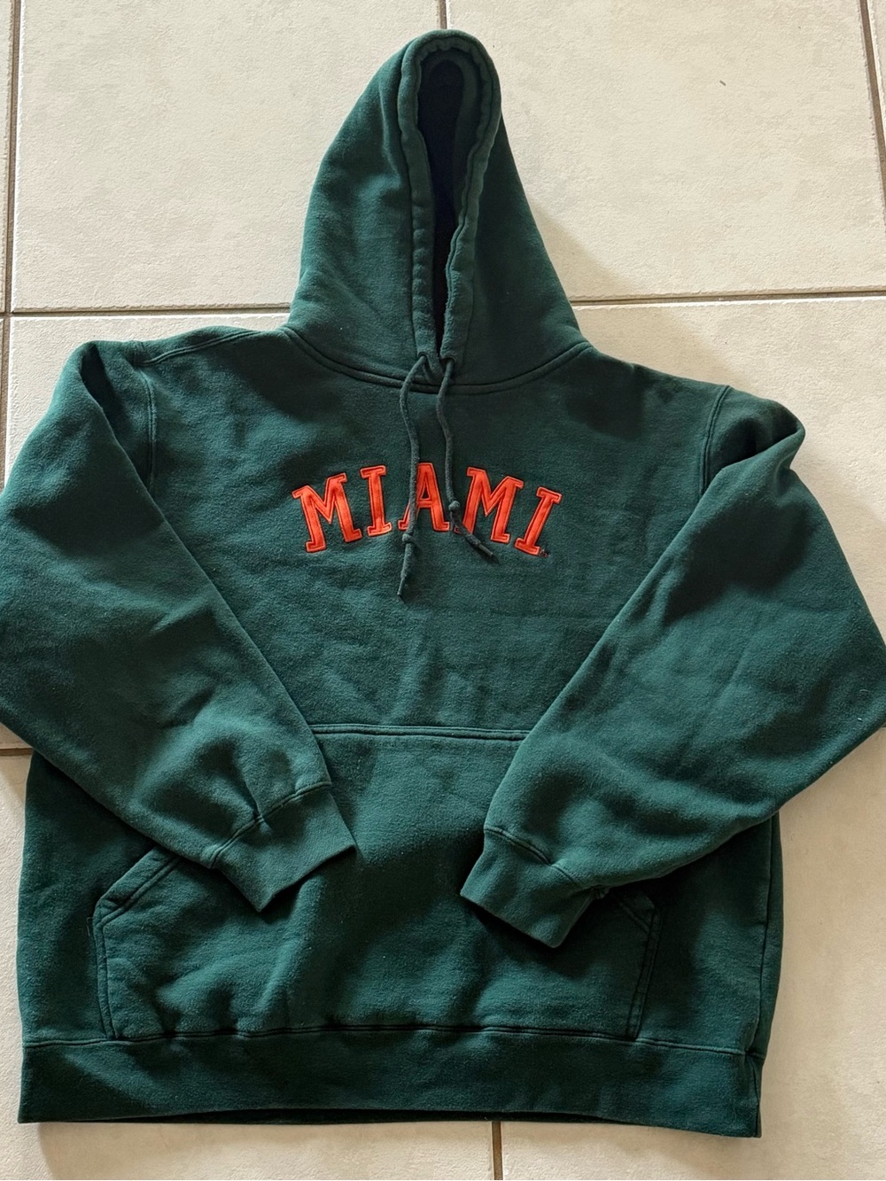 UM Miami Embroidered Hoodie Green size XL FOOTLOCKER